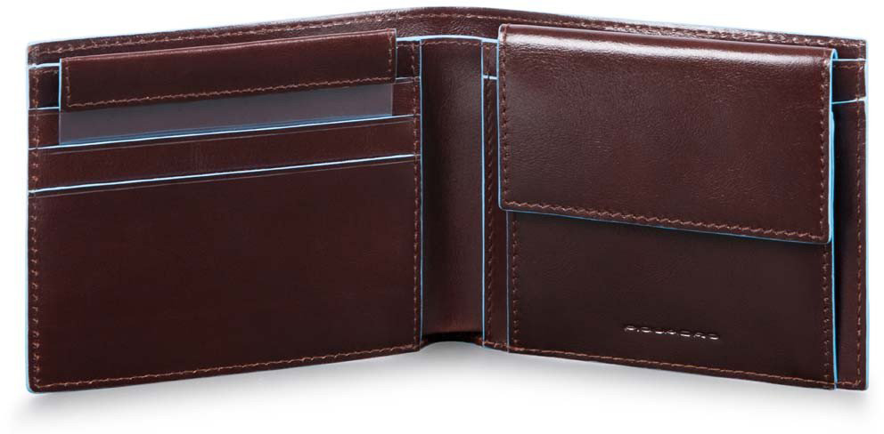 

Портмоне Piquadro BL SQUARE/Cognac гориз. с отдел. для монет с RFID защитой PU4188B2R_MO