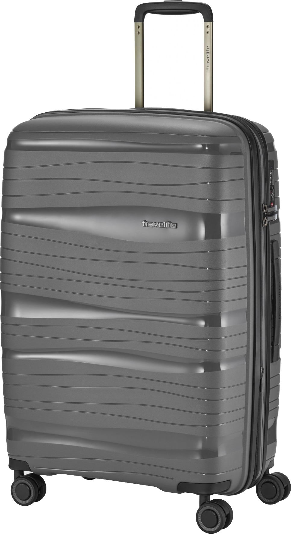 

Чемодан Travelite MOTION/Anthracite на 4 колесах M exp. (71/82л,3,1кг) (45x67x27/31см) TL074948-03