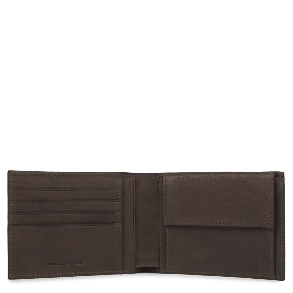 

Портмоне Piquadro BK SQUARE/D.Brown с отдел. для монет с RFID защитой (12,5x9x2) PU257B3R_TM