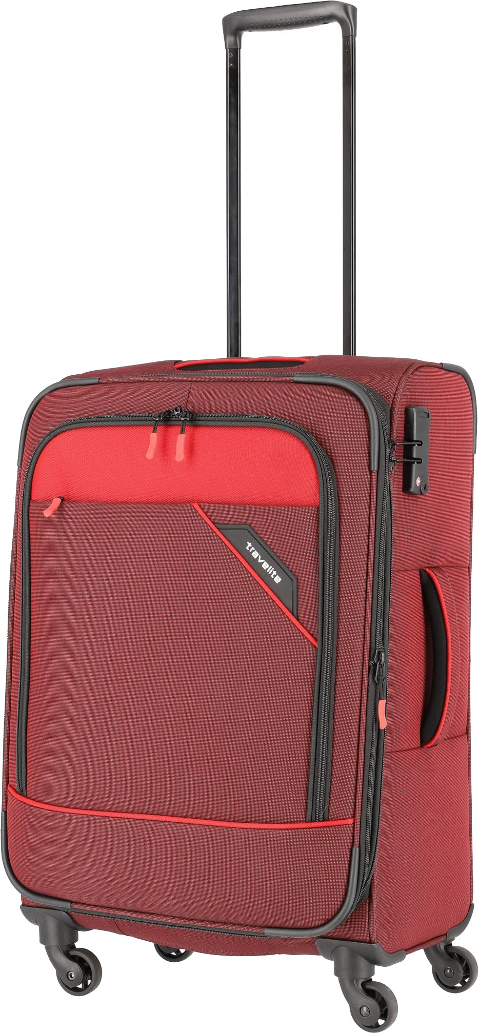 

Чемодан Travelite DERBY/Red Twotone на 4 колесах M exp. (69/79л,3кг) (42x66x27/31см) TL087548-9