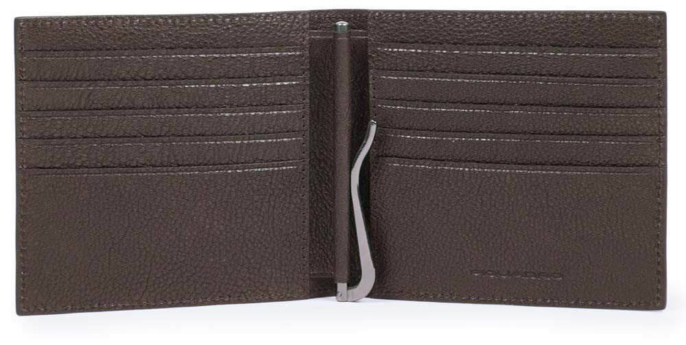 

Портмоне Piquadro BK SQUARE/D.Brown с зажимом д/банкнот с RFID защитой (10,5x9,5x1,5) PU1666B3R_TM