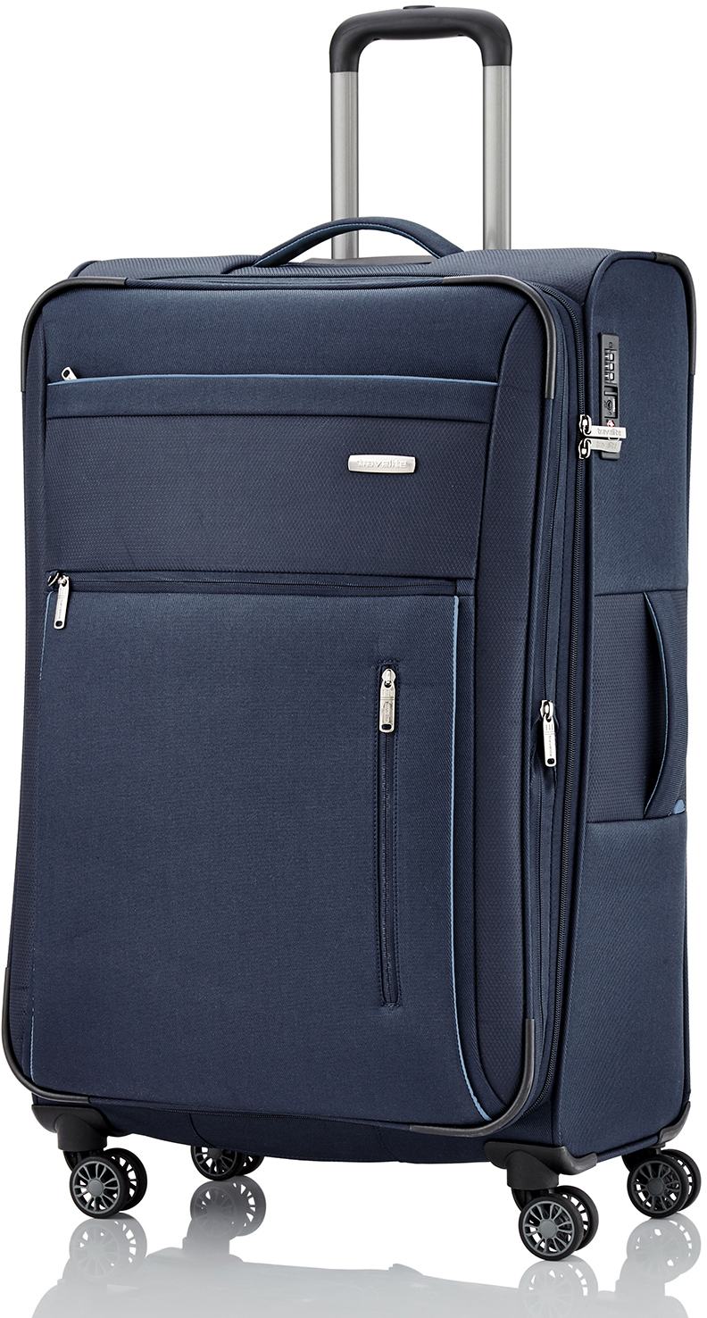 

Чемодан Travelite CAPRI/Navy на 4 колесах L exp. (98/111л,3,6кг) (46x76x30/34см) TL089849-19