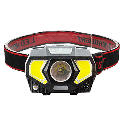 

Фонарь на лоб W-7707-2COB(red)+ 1LED(blue) датчик движения