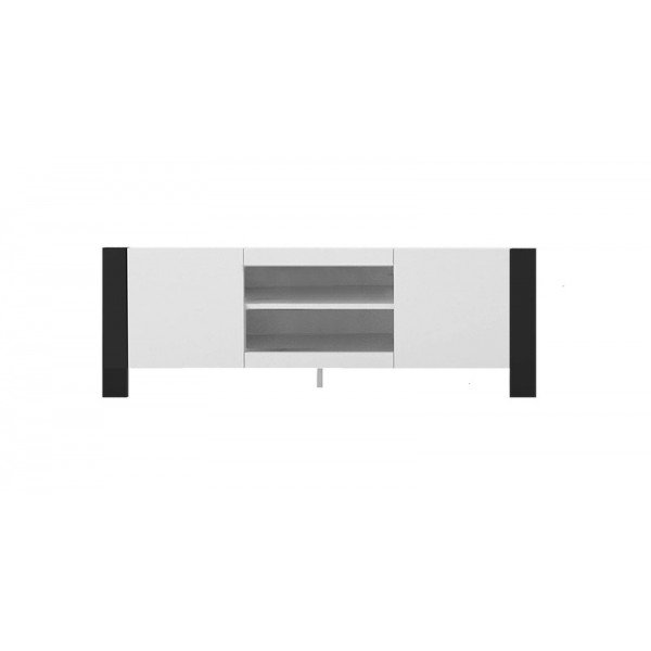 

Тумба под телевизор из ДСП Монди белый/черный Embawood