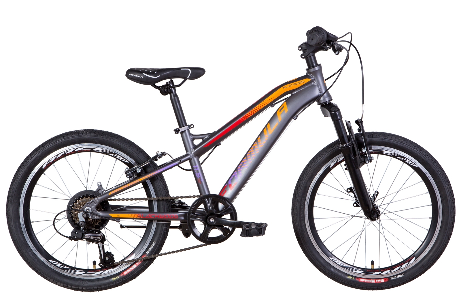 

Велосипед 20" Formula BLACKWOOD 1.0 антрацитово-оранжевый с фиолетовым (м) 2021