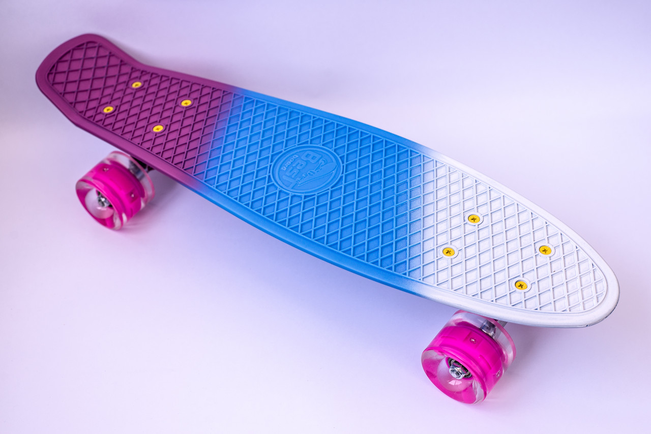 

Скейт Пенни Борд BesT board фиолетово-бело-синий C40309