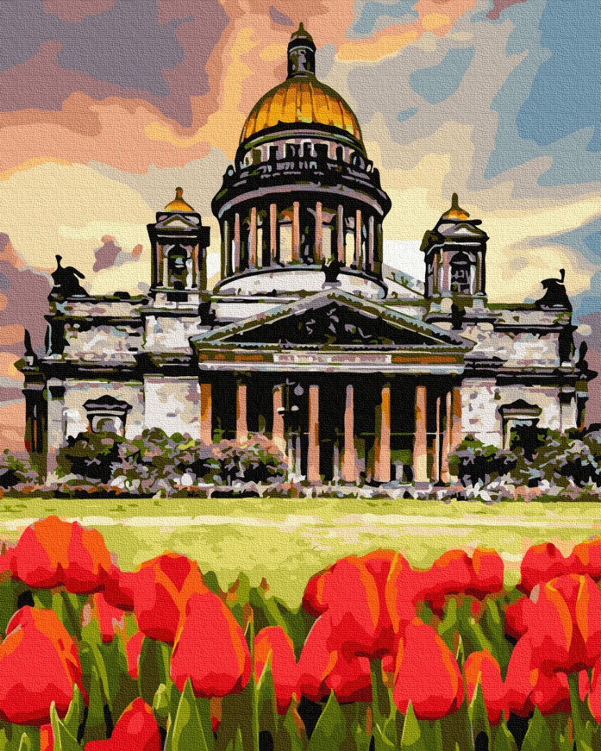 

Картина по номерам "Тюльпаны у Берлинского собора" Brushme 40х50 см (tvo0002625)