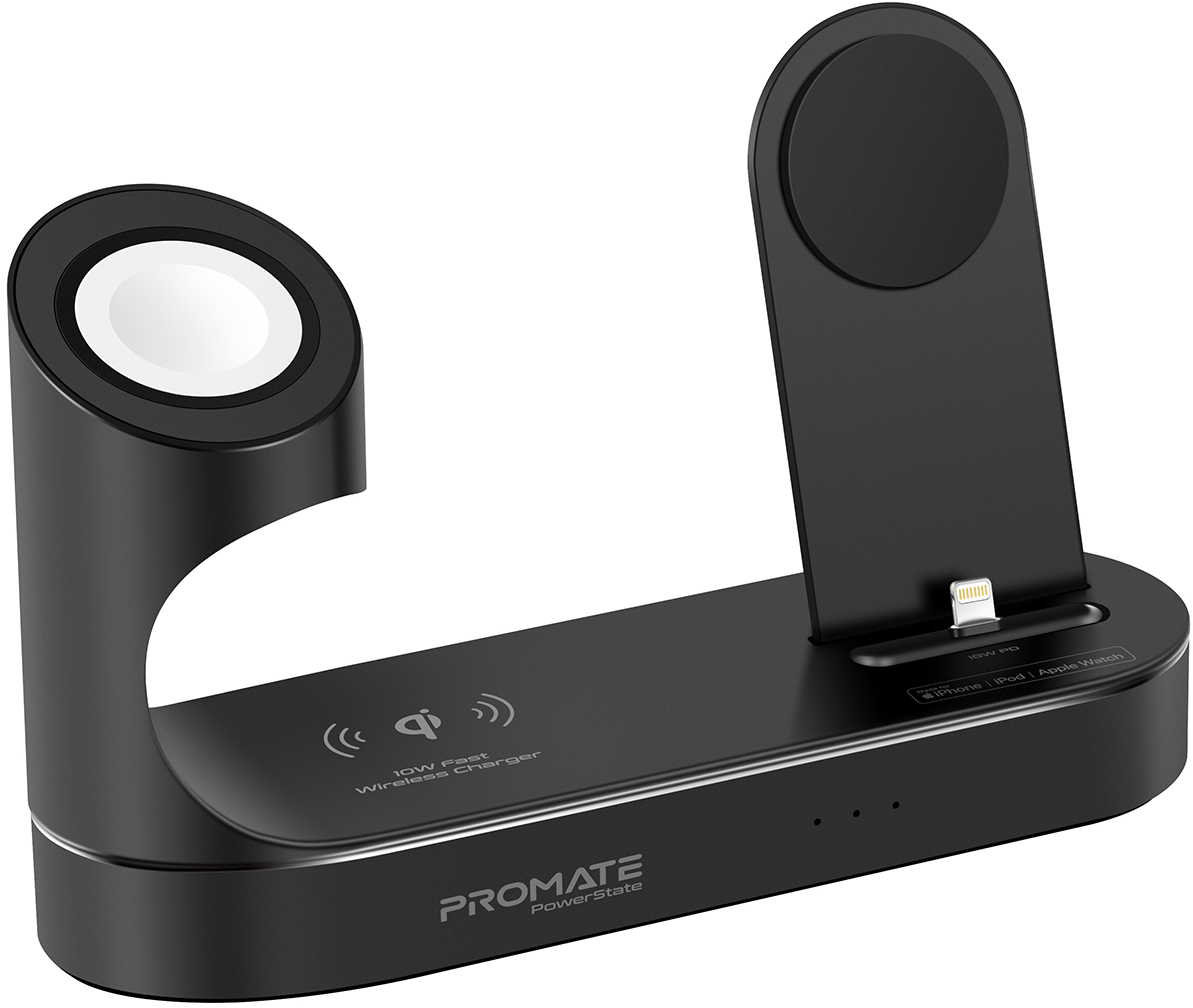 

Сетевая зарядная станция Promate PowerState 42 Вт Apple MFI Black (powerstate.black)