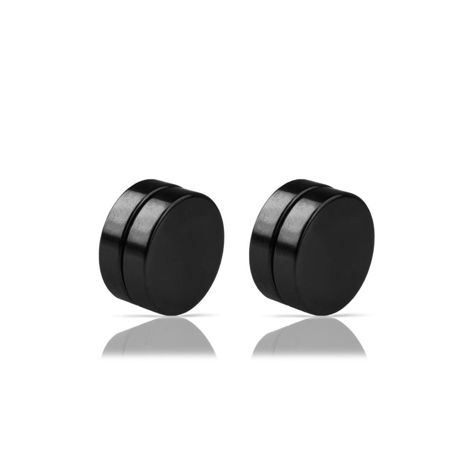

Серьги-клипсы из стали на магните Everiot MG-8 (фейк-плаги) (10мм, Черный)