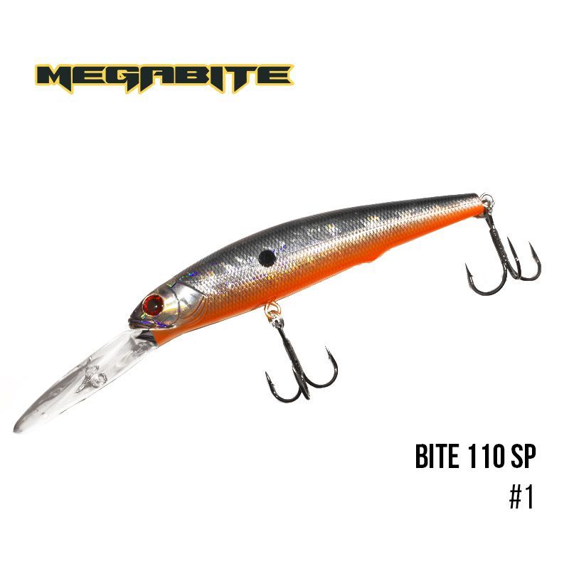 

Воблер Megabite Bite 110 SP ( 110мм, 23,6гр, 6m) (1)