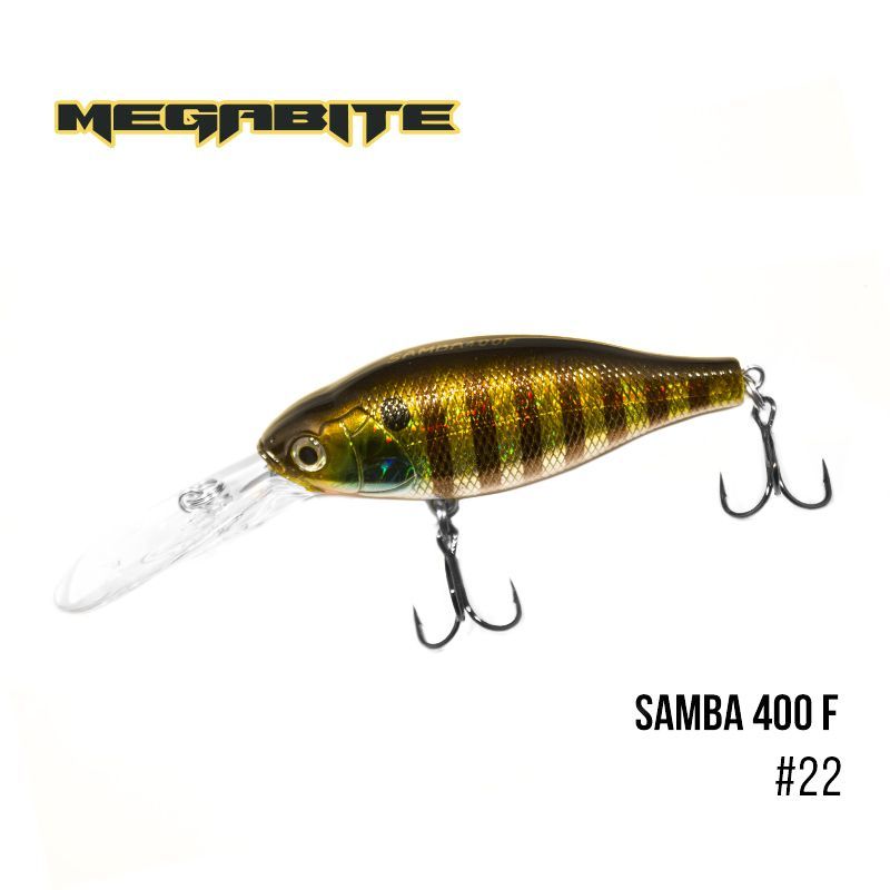 

Воблер Megabite Samba 400 F (70 мм, 17,5гр, 4 m) (22)