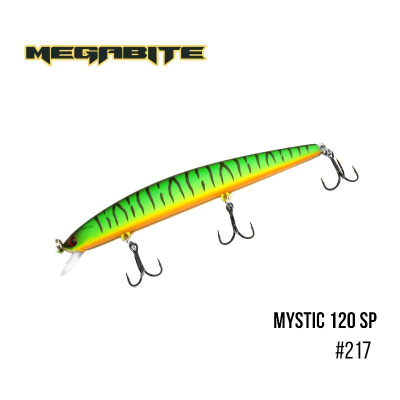 

Воблер Megabite Mystic 120 SP (120 мм, 14,8 гр, 0,5 m) (217)