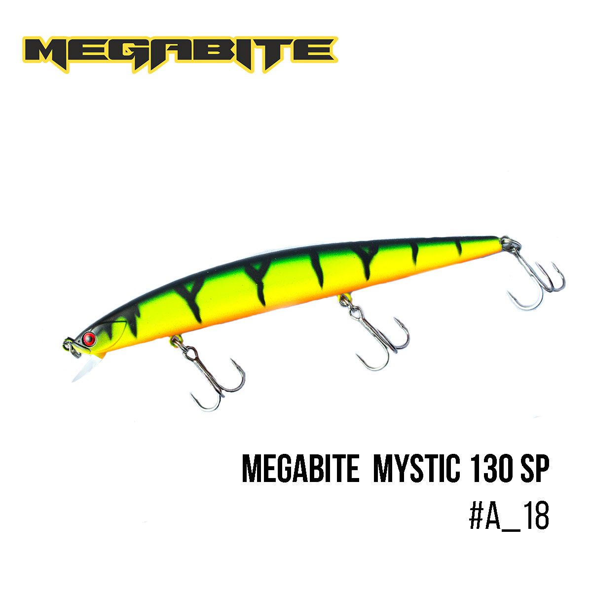 

Воблер Megabite Mystic 130 SP (130 мм, 18,4 гр, 0,5 m) (A_18)