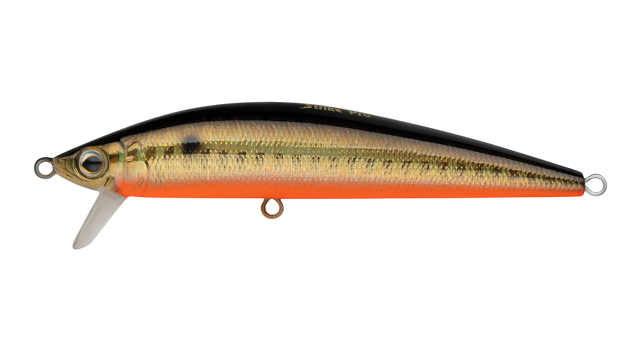 

Воблер Минноу Strike Pro Euro Minnow 90, 90 мм, 11,2 гр, Загл. 0,6м.-1,2м., Плавающий, цвет: 613-713 (128562)