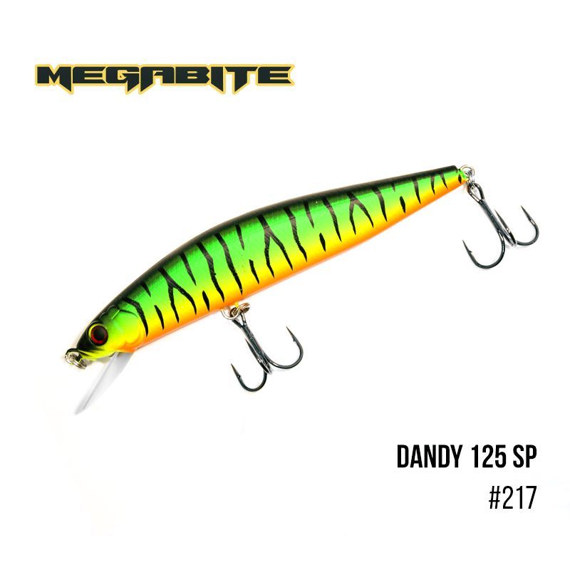 

Воблер Megabite Dandy 125 SP (125 мм, 28,2 гр, 1,2 m) (217)