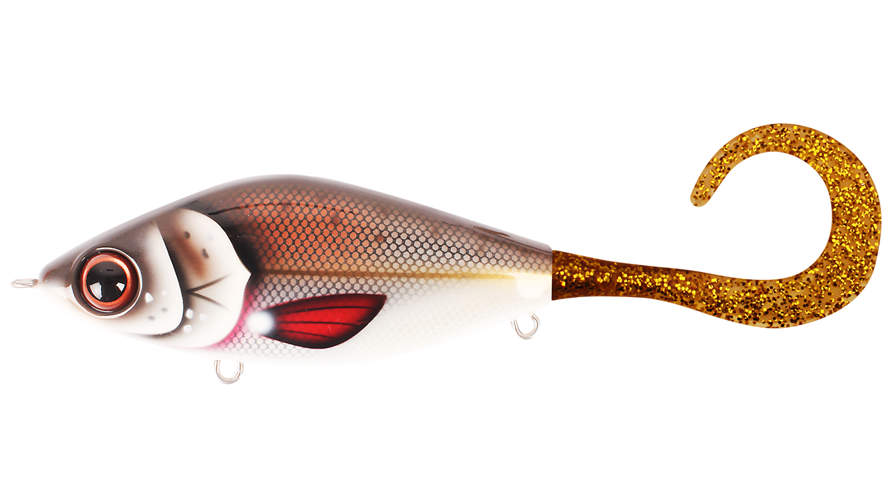

Джеркбейт Strike Pro Guppie DS Brown Shugga - Motoroil Glitter тонущий 9см 35,7гр#TR-011 (107220)