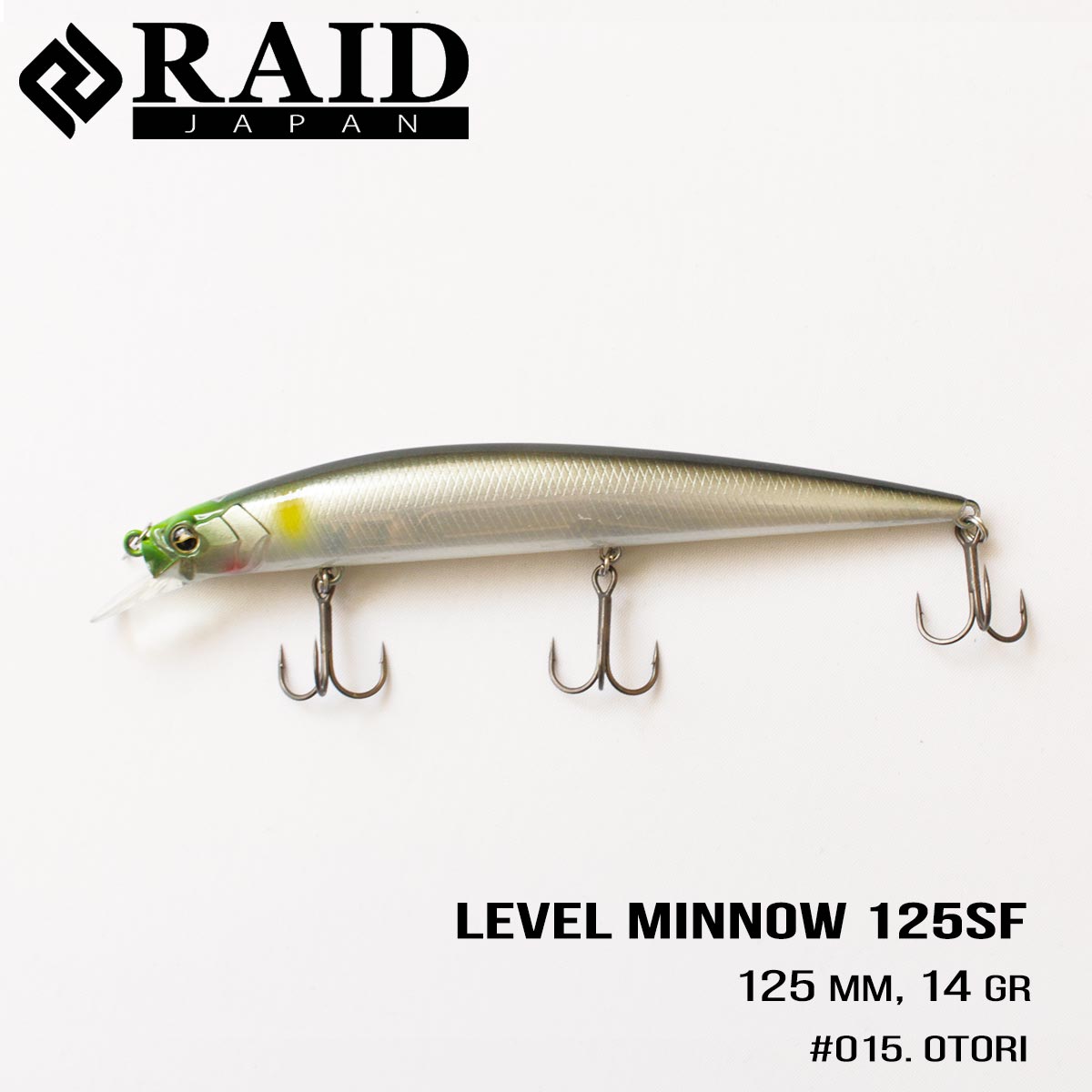 

Воблер Raid Level Minnow (125mm, 14g) (015 Otori)