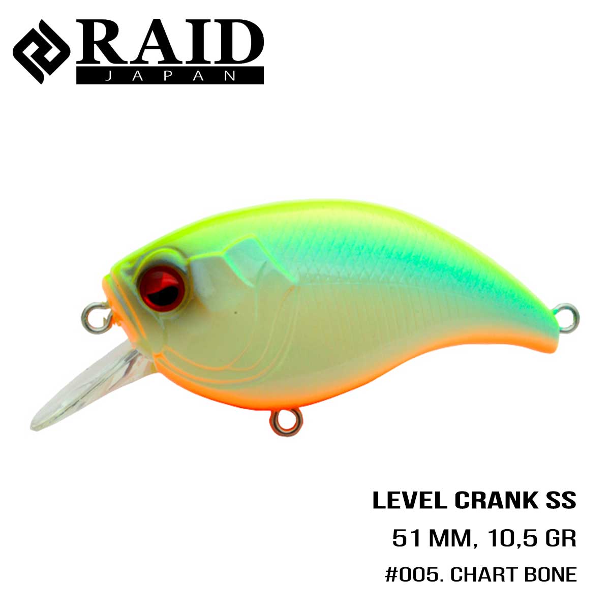 

Воблер Raid Level Crank (50.8mm, 10.5g) (005 Chart Bone)