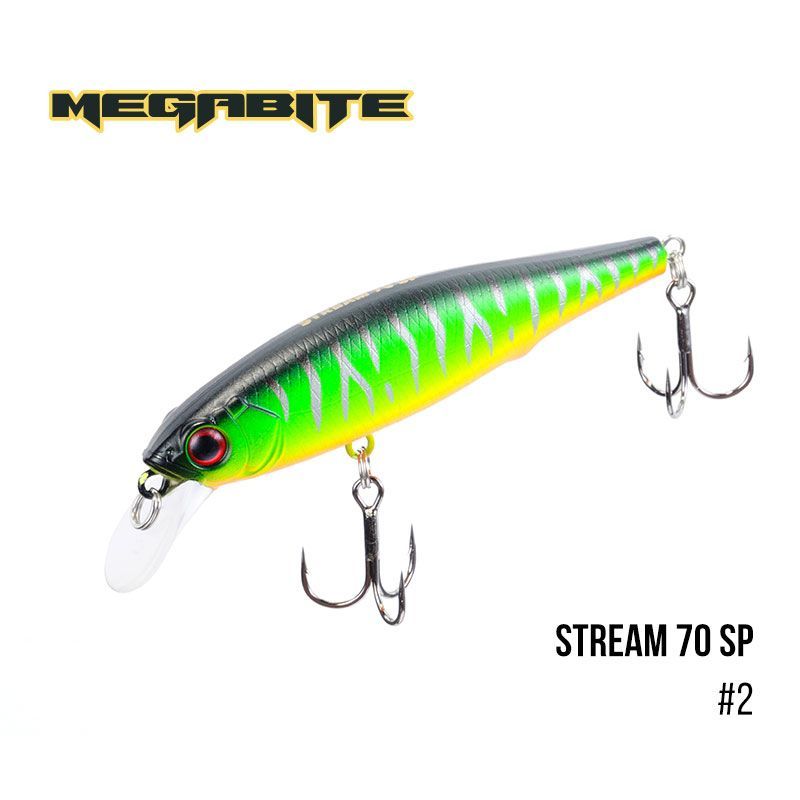 

Воблер Megabite Stream 70 SP (70 мм, 6,4гр, 0,8m) (2)