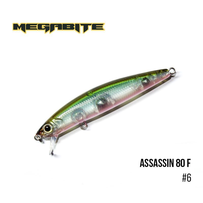 

Воблер Megabite Assassin 80 F (80 мм, 7,8 гр, 0,4 m) (6)