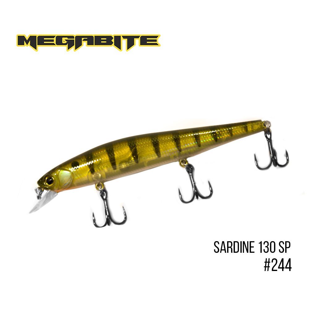 

Воблер Megabite Sardine 130SP (130 mm, 19.7 g, 1.8 m) (244)