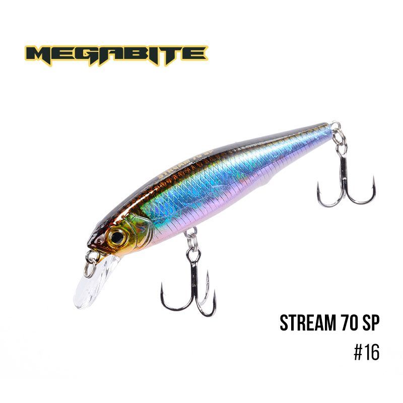 

Воблер Megabite Stream 70 SP (70 мм, 6,4гр, 0,8m) (16)