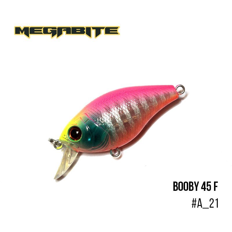 

Воблер Megabite Booby 45 F (45 мм, 6,7 гр, 0.5 m) (A_21)