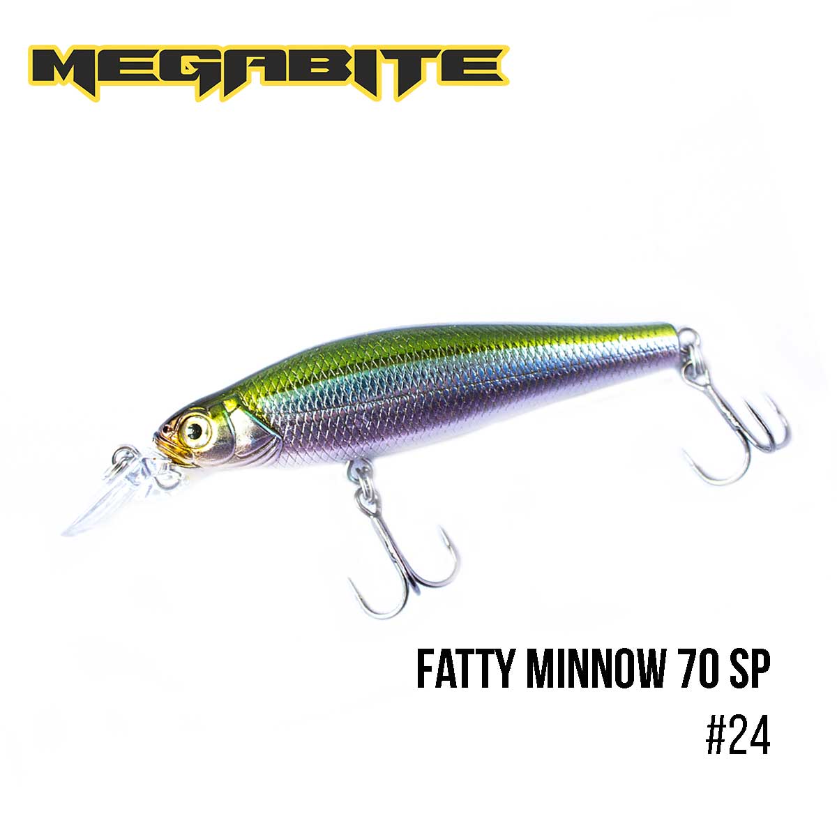 

Воблер Megabite Fatty Minnow 70 SP (70 мм, 10 гр, 1,4 m) (24)