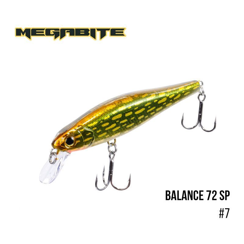 

Воблер Megabite Balance 72 SP (72 мм, 6,9гр, 1m) (7)