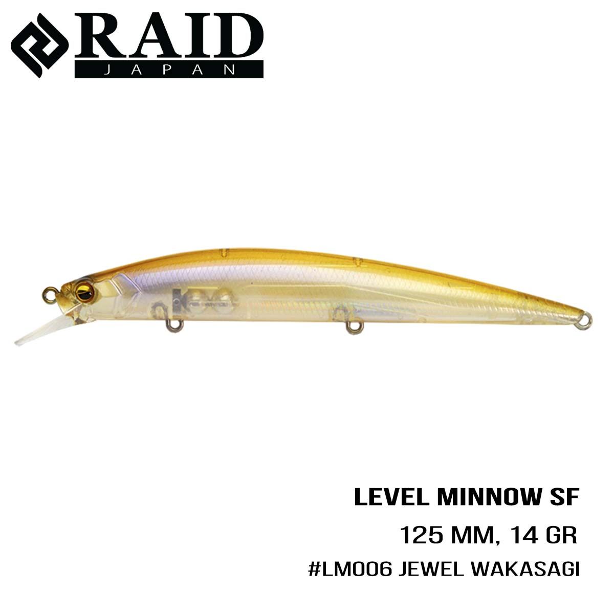 

Воблер Raid Level Minnow (125mm, 14g) (006 Jewel Wakasagi)