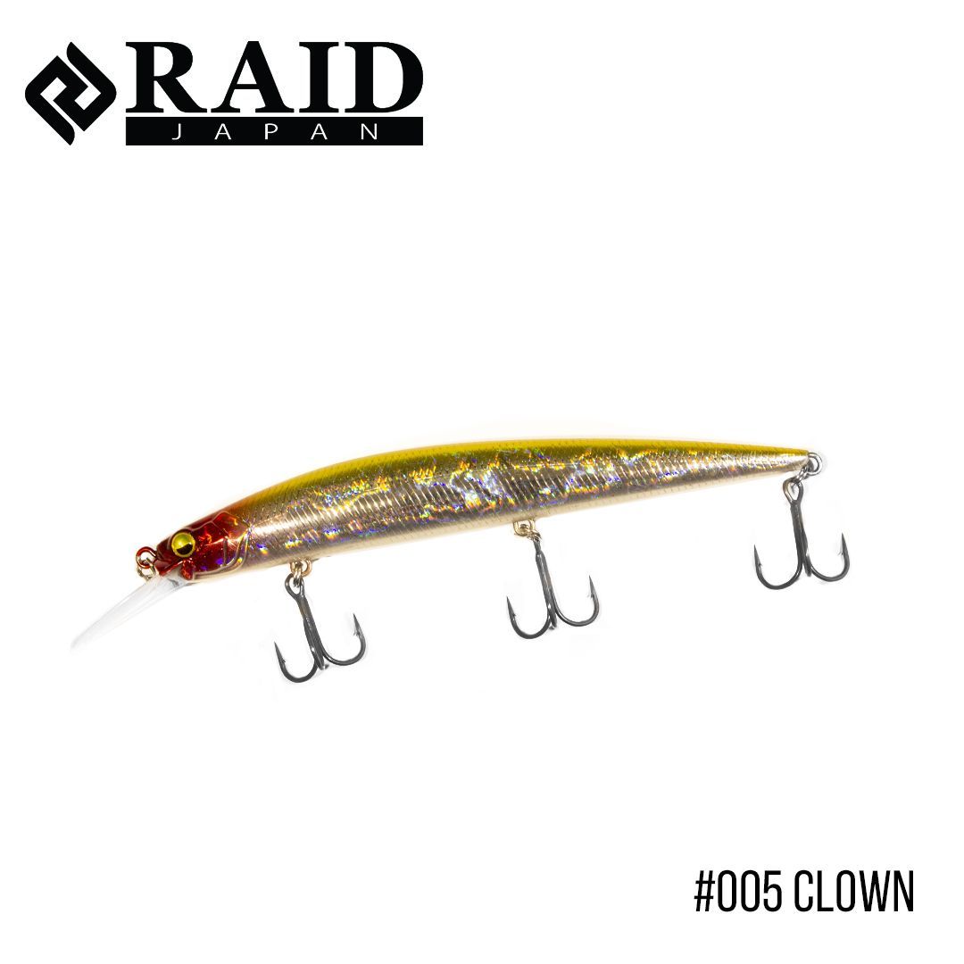 

Воблер Raid Level Minnow Plus (125mm, 14g) (005 Clown)