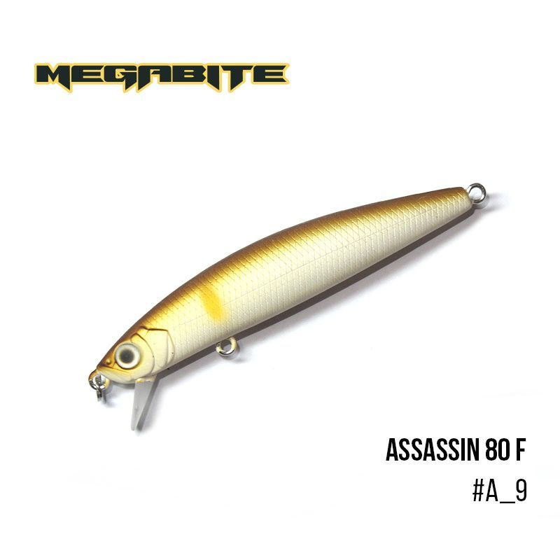 

Воблер Megabite Assassin 80 F (80 мм, 7,8 гр, 0,4 m) (A_9)