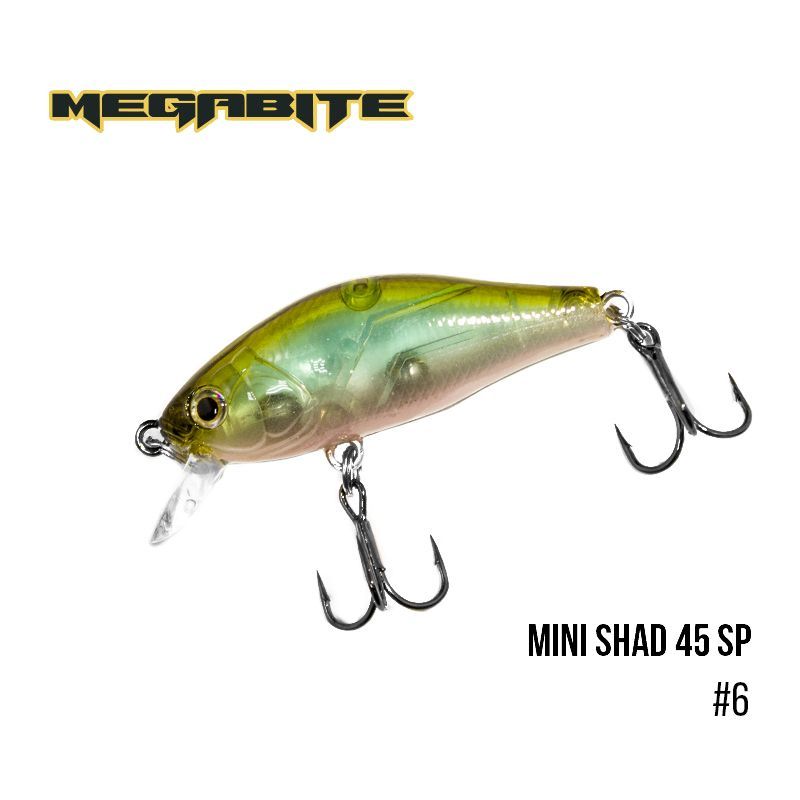 

Воблер Megabite Mini Shad 45 SP (45 мм, 4,3 гр, 0,5 m) (6)