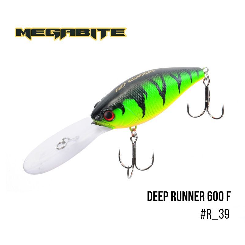 

Воблер Megabite Deep Runner 600 F (80 мм, 26.7 гр, 6 m) (R39)