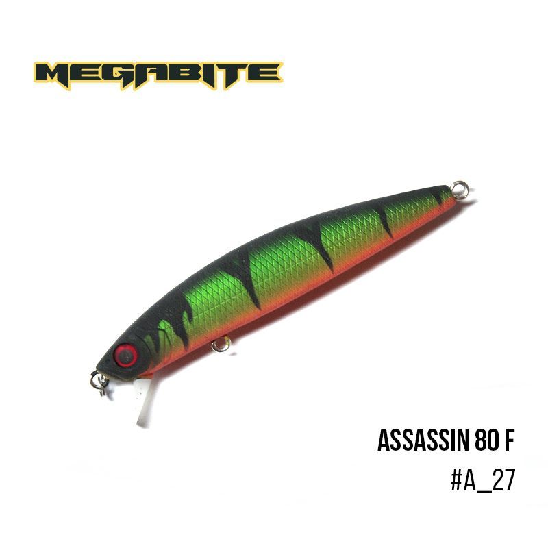 

Воблер Megabite Assassin 80 F (80 мм, 7,8 гр, 0,4 m) (A_27)