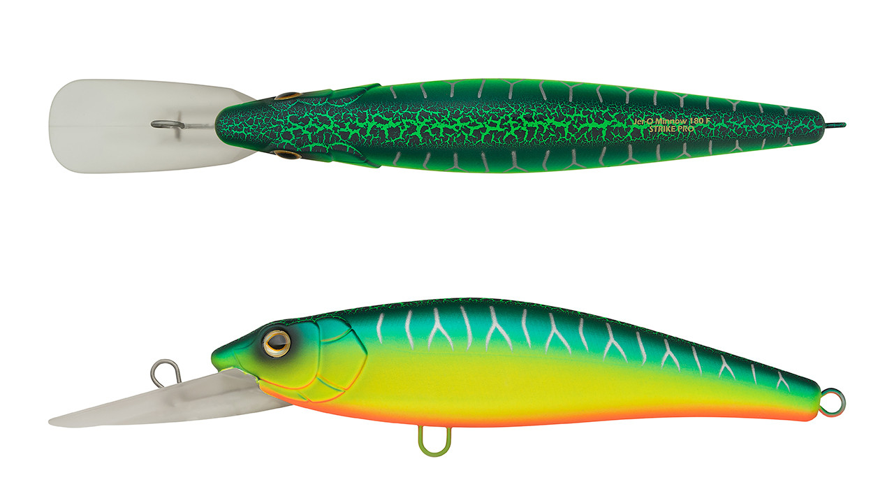 

Воблер Strike Pro Jer-O Minnow 180 тонущий 18cм 102гр Загл. 4,0-5,5м (121056)