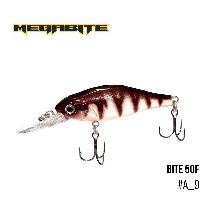 

Воблер Megabite Bite 50 F (50 мм, 4,3 гр, 1,5 m) (A_9)