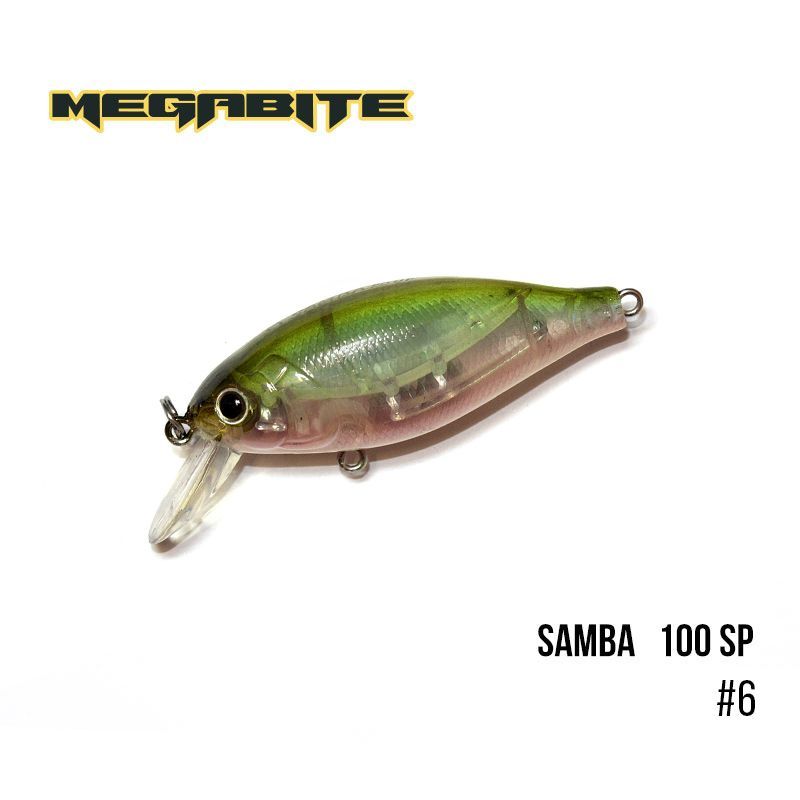 

Воблер Megabite Samba 100 SP (60 мм, 14,8 гр, 1 m) (6)