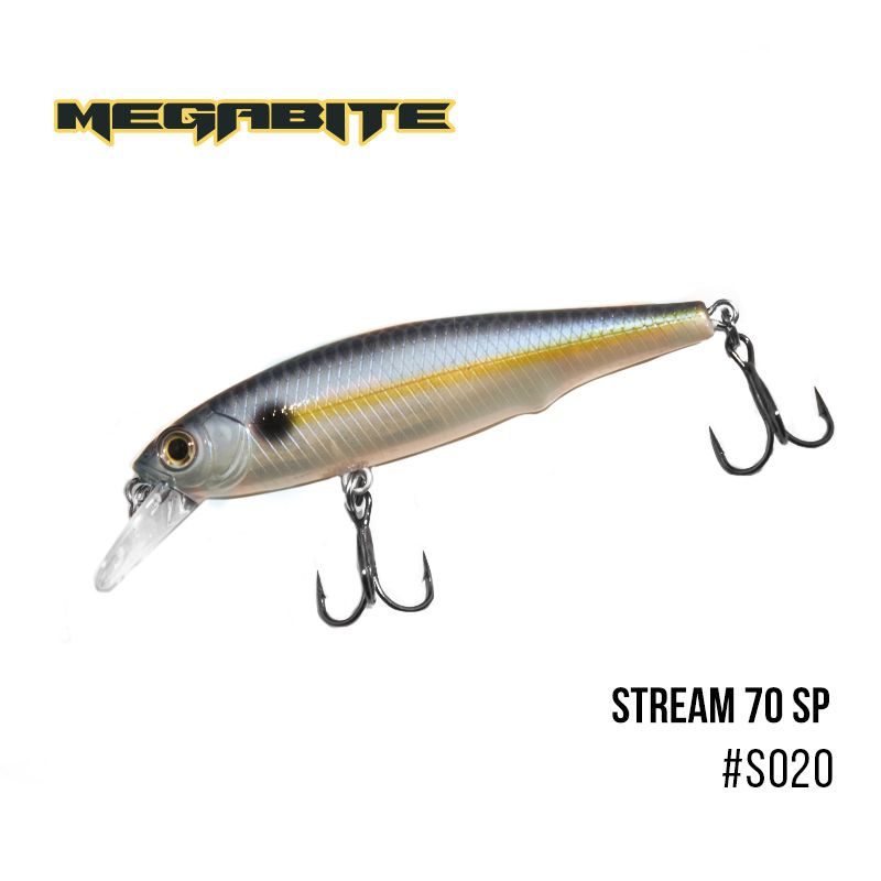 

Воблер Megabite Stream 70 SP (70 мм, 6,4гр, 0,8m) (S020)