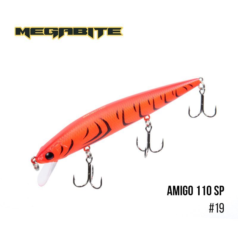 

Воблер Megabite Amigo 110 SP (110 мм, 14,3 гр, 1,0 m) (19)