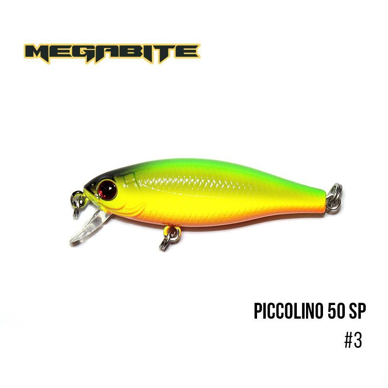 

Воблер Megabite Piccolino 50 SP (50 мм, 4,2 гр, 0,5 m) (3)