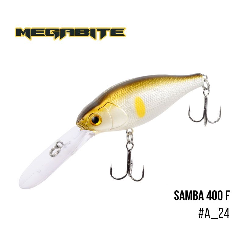 

Воблер Megabite Samba 400 F (70 мм, 17,5гр, 4 m) (A_24)