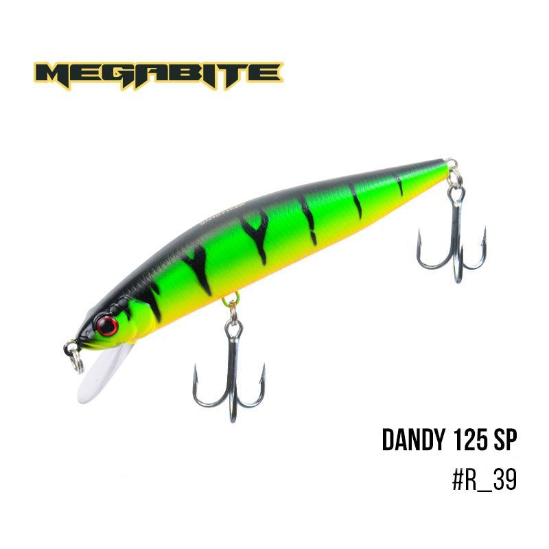 

Воблер Megabite Dandy 125 SP (125 мм, 28,2 гр, 1,2 m) (R39)