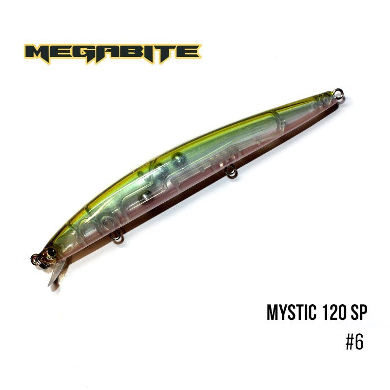 

Воблер Megabite Mystic 120 SP (120 мм, 14,8 гр, 0,5 m) (6)