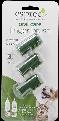 

Набор из 3 щеток Espree Oral Care Fingerbrush 3 pack для ухода за зубами и полостью рта кошек и собак (e03064)