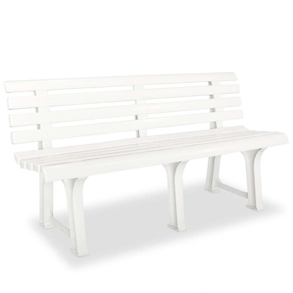 

Садова лавка Shumee 1455 см пластикова біла 43583
