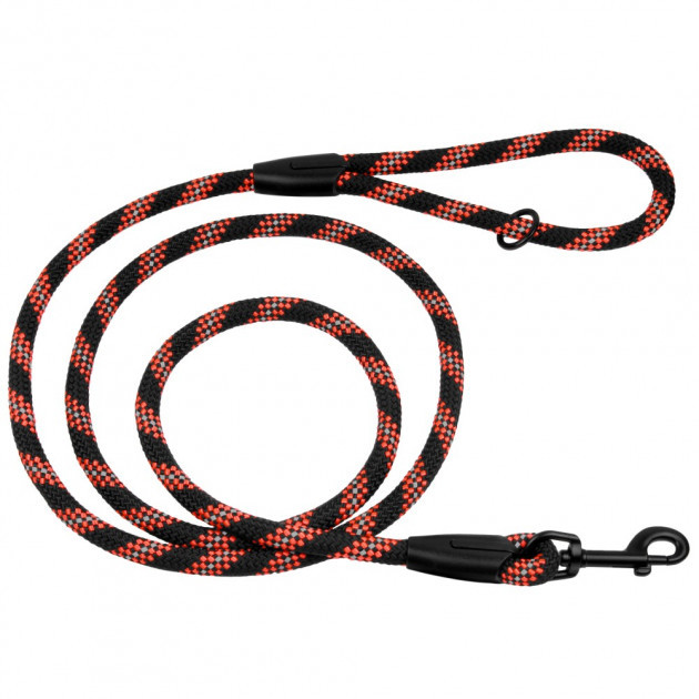 

Поводок для Собак Bronzedog Active из Альпинистского Шнура Светоотражающий Черно-Оранжевый 6 мм 183 см (56194)