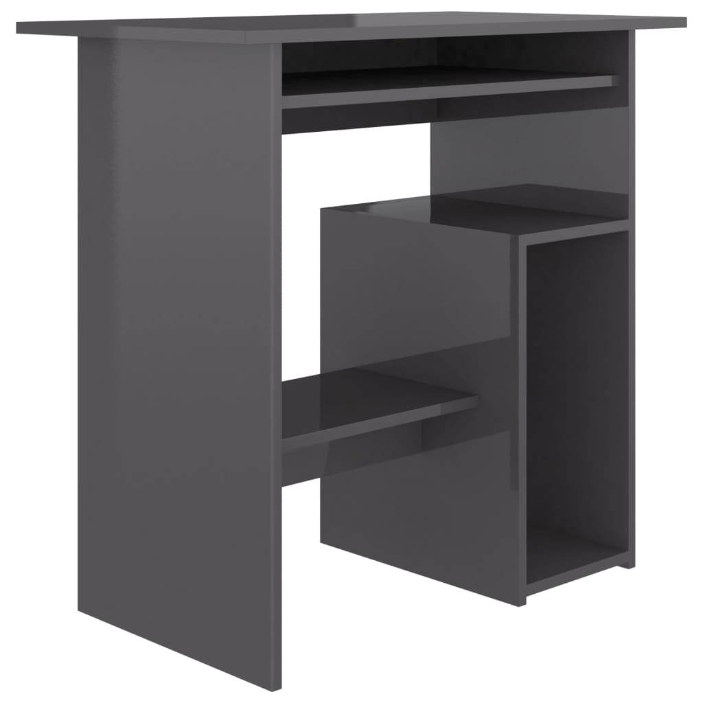 

Письмовий стіл Shumee глянцевий сірий 80x45x74 см ДСП 801372