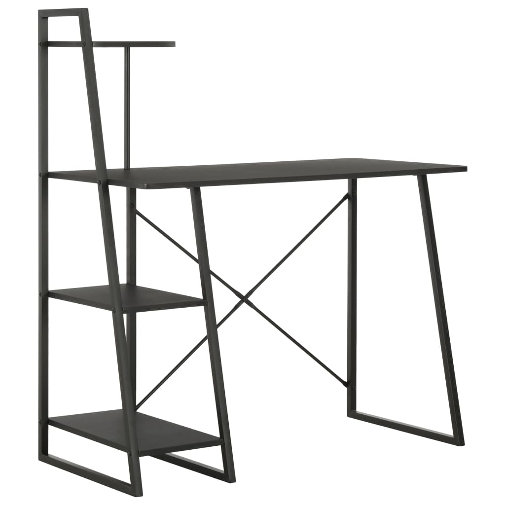 

Стіл з полицями Shumee чорний 102x50x117 см 20283