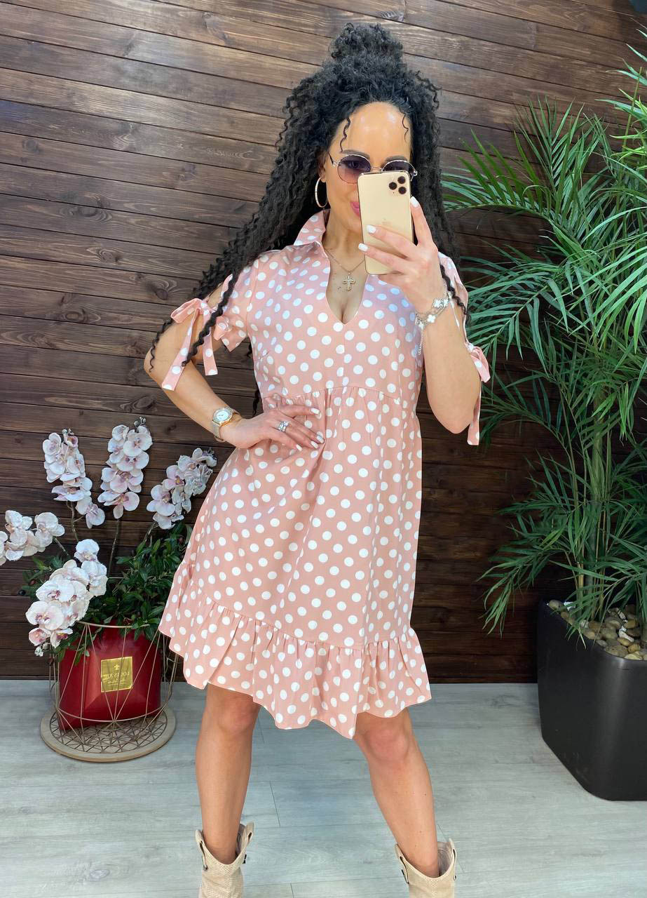 

Fashions • Платье женское горох Адель Fashions 46 розовый